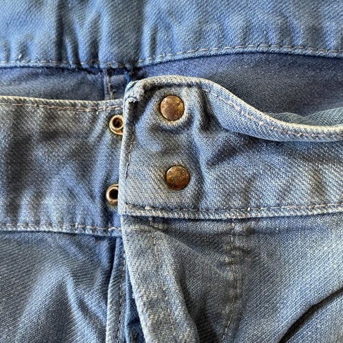 50-60s サンフェード パッチワーク フレンチワーク ブルー パンツ W35 詳細写真11