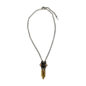 【IIIMIII】Crystal Pendant Necklace Dark brown