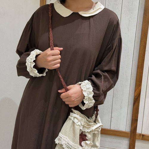 3色／サイドリボンドッキングワンピ ・12643