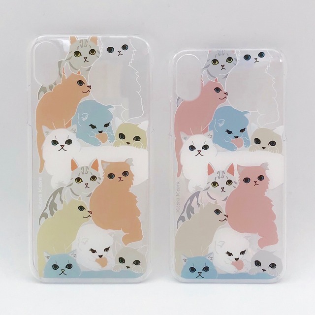 【iPhoneXR&iPhoneX/Xs】アクリルiPhoneケース INDOOR CATS