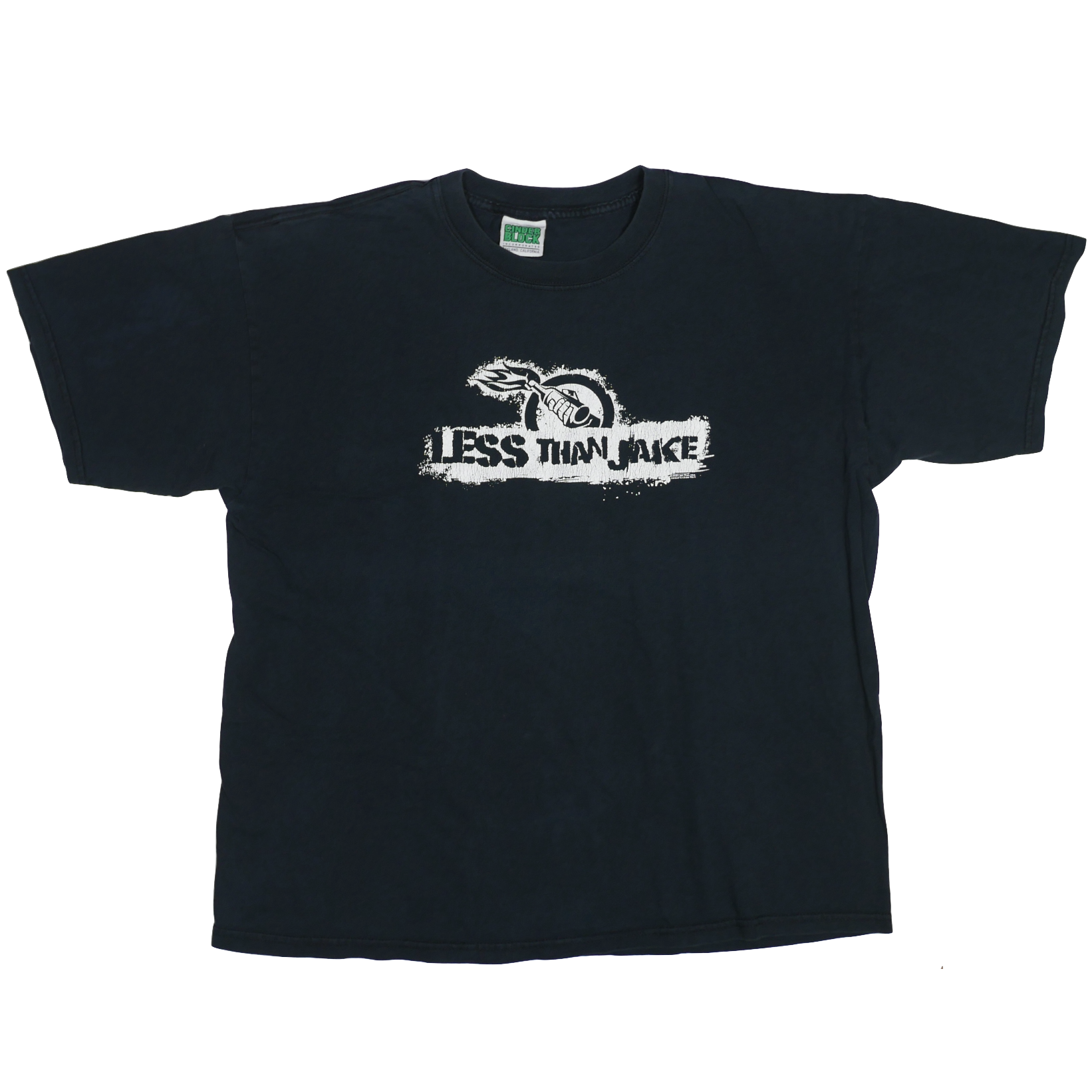 USED【XL】Vintage 00s LESS THAN JAKE Tee / CINDER BLOCK ©2005