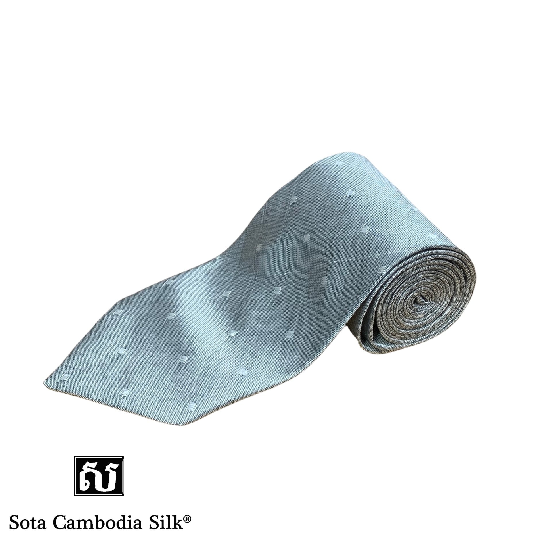 ネクタイ シルクネクタイ 軽いネクタイ 父の日 バレンタインギフト クリスマス 父の日 DOT NECKTIE カンボジアシルク シルク ネクタイ