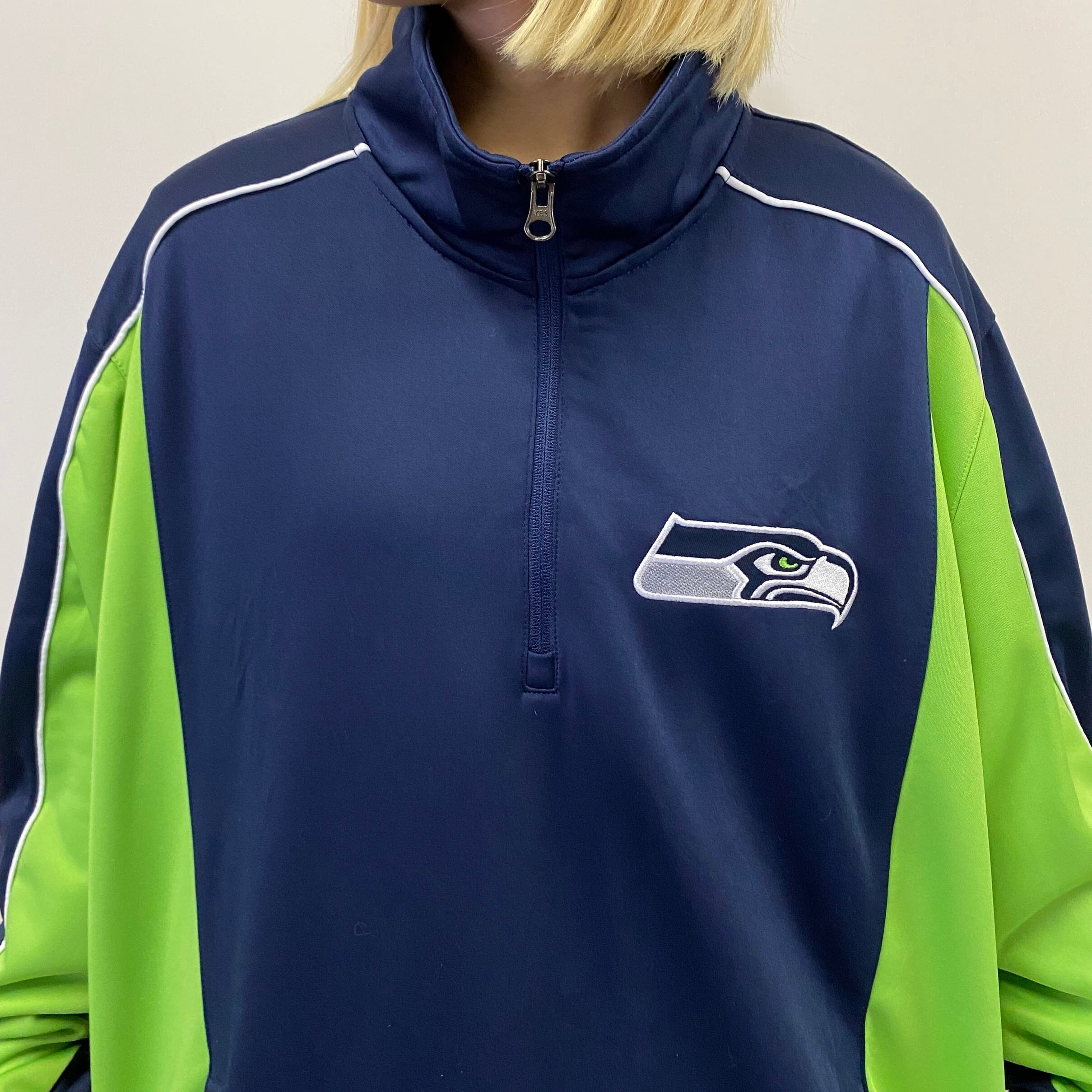 NFL トラックジャケット　ジャージ　刺繍　オーバーサイズ　seahawks