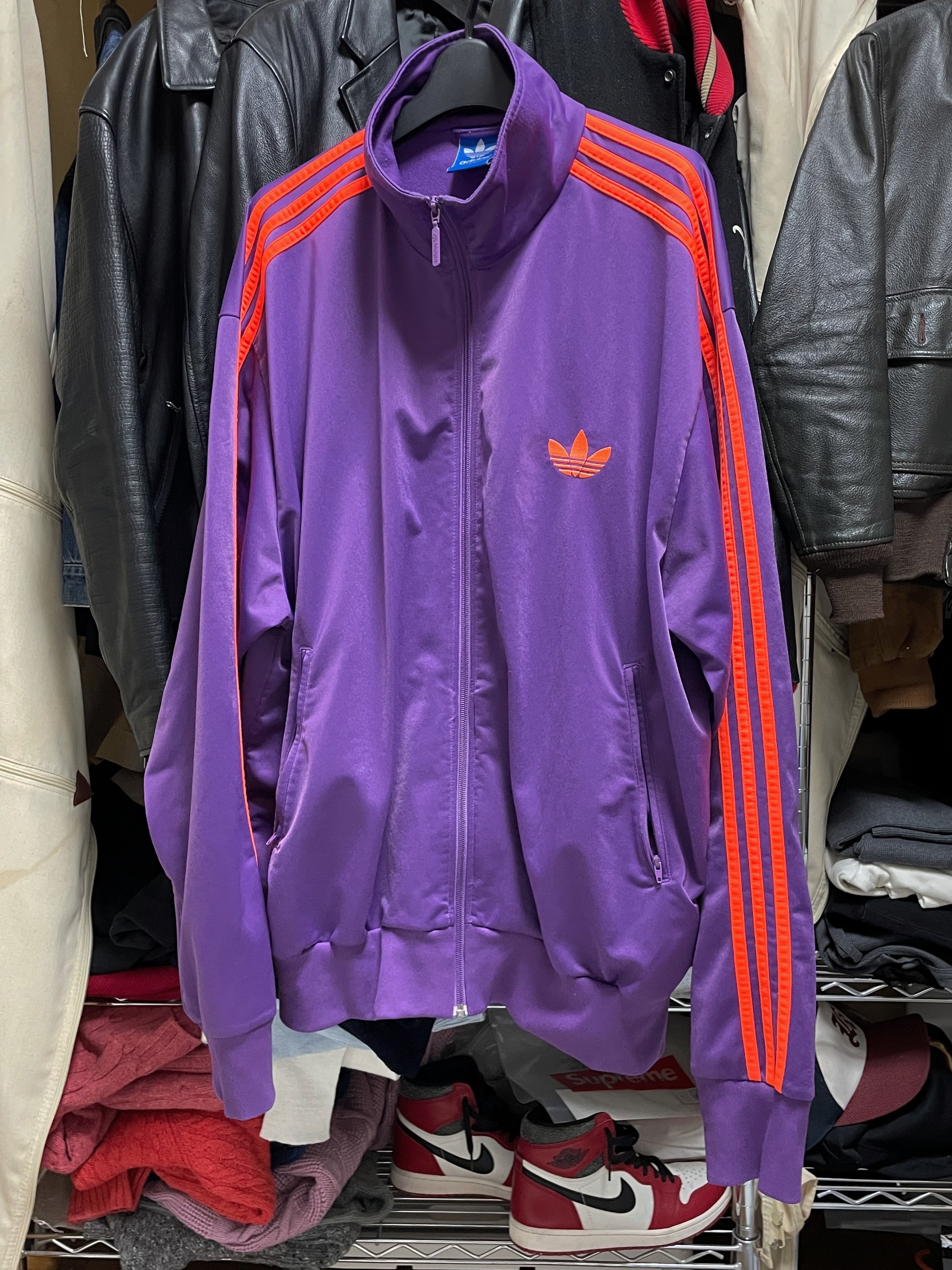 adidas アディダス ファイヤーバード トラックジャケット オレンジ×ブルー