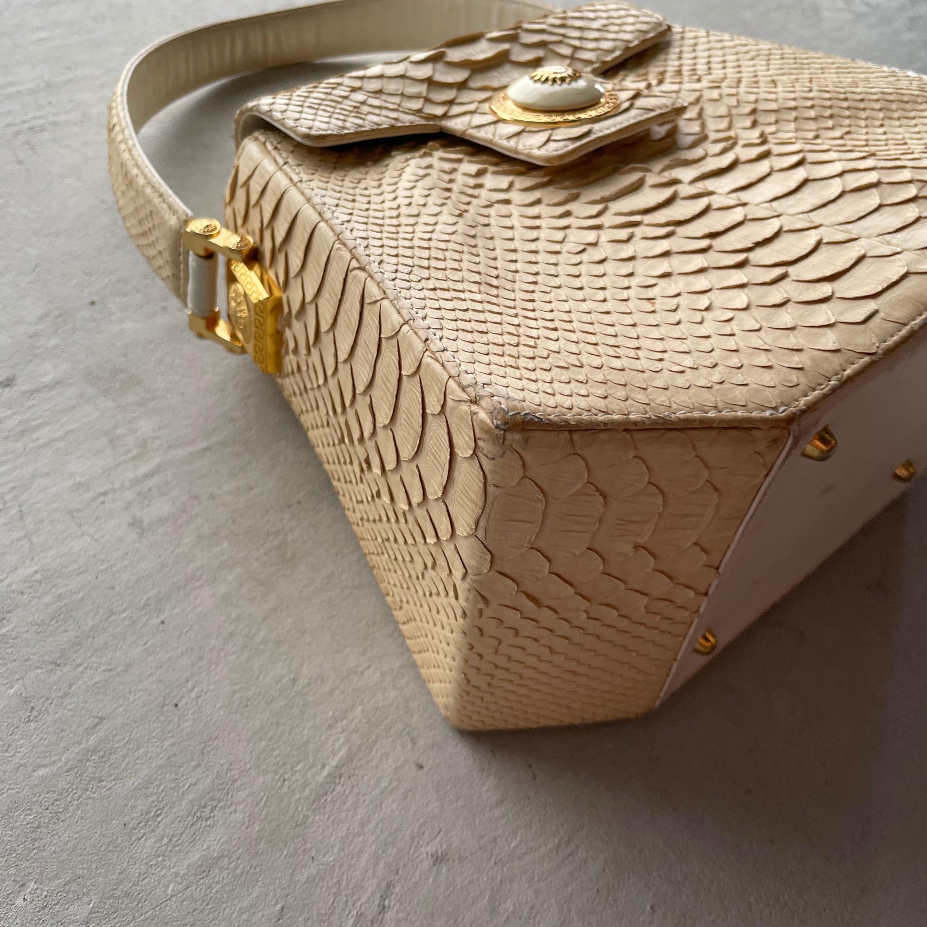 Gianni Versace / vintage python leather vanity bag ジャンニ