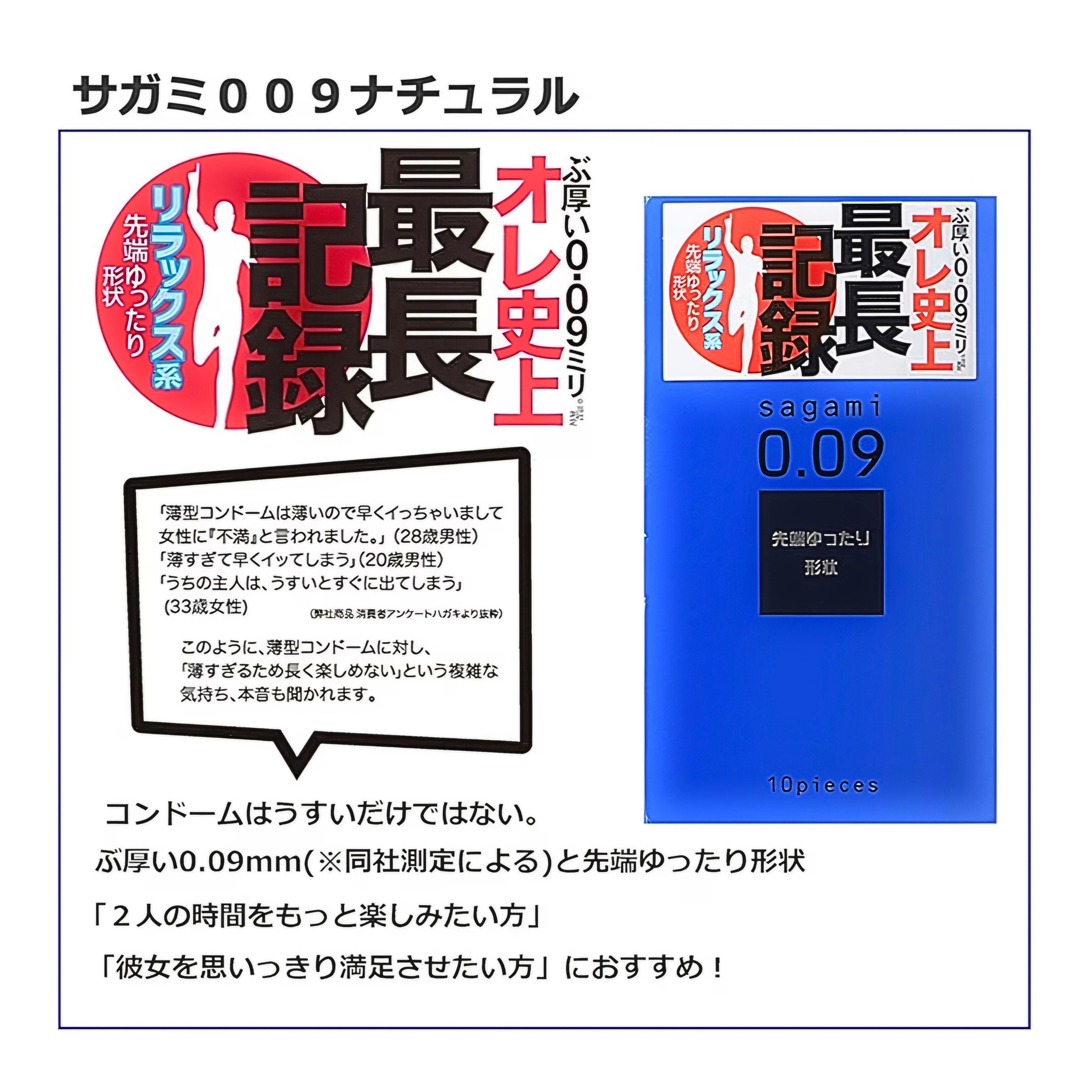 サガミ 009ナチュラル コンドーム 10個入 | セレクトショップ Leon