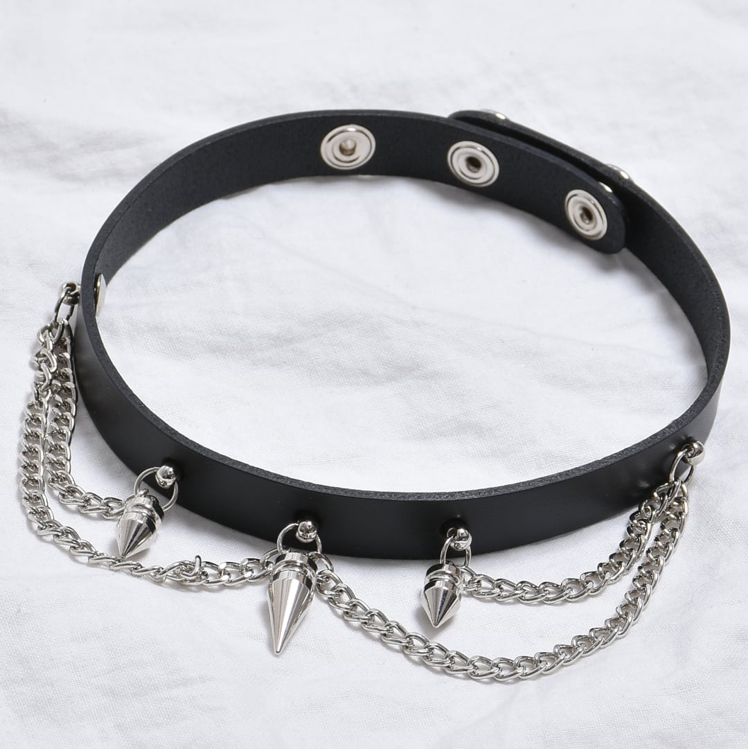1/7新着】スパイクスタッズチェーンチョーカー | VOLCAN&APHRODITE
