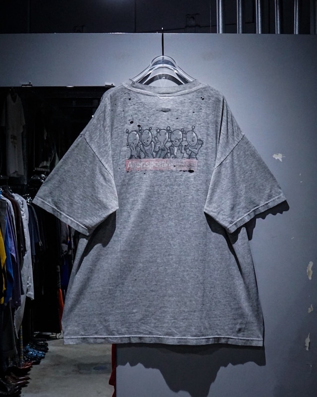 【add (C) vintage】“Alienspotting” Parody Design Vintage Boro T-Shirt
