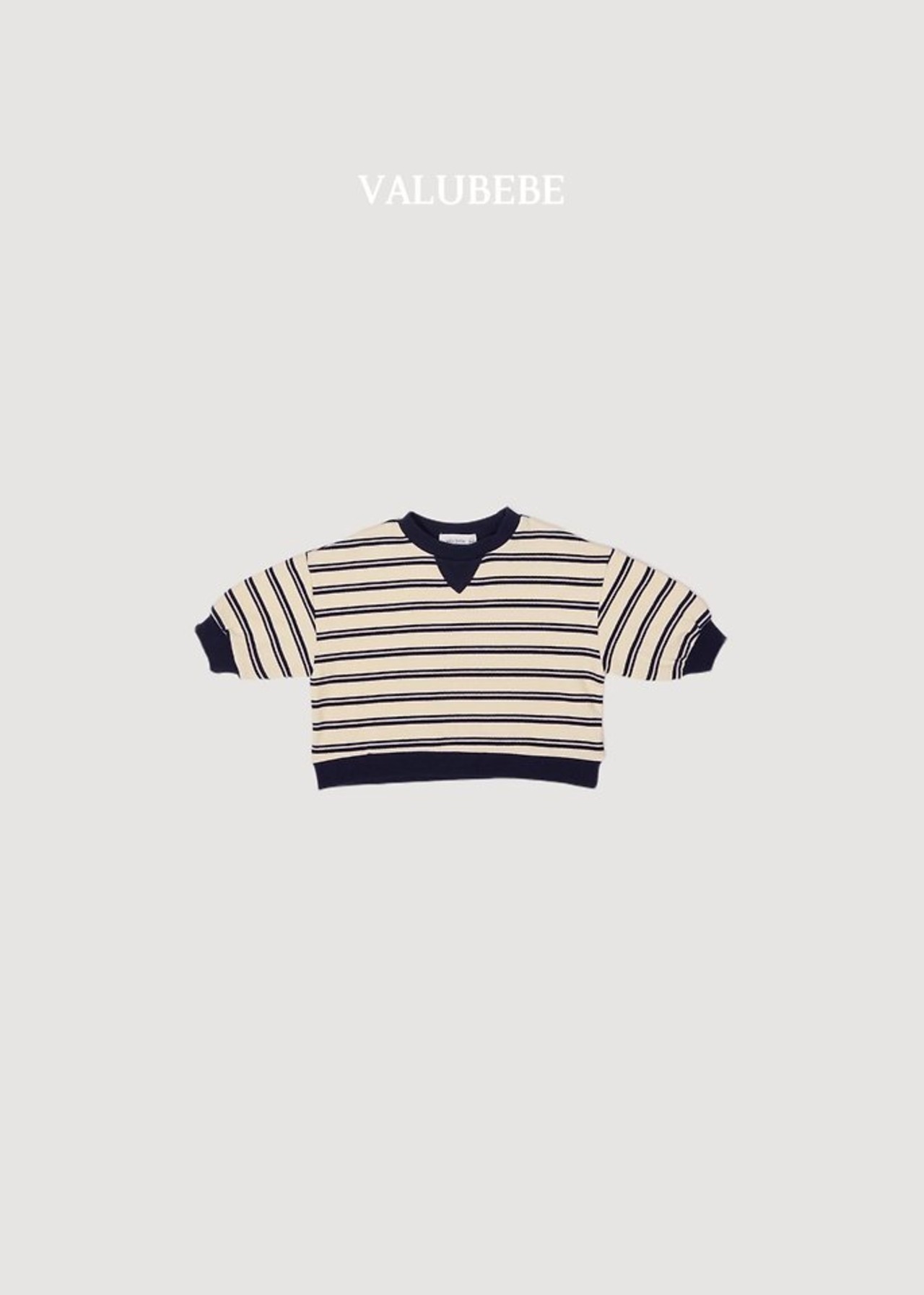 韓国子供服 / 26Autumn / 〖取寄〗valubebe / オール ストライプ MTM / ベビー服 / キッズ服 *6M~S*