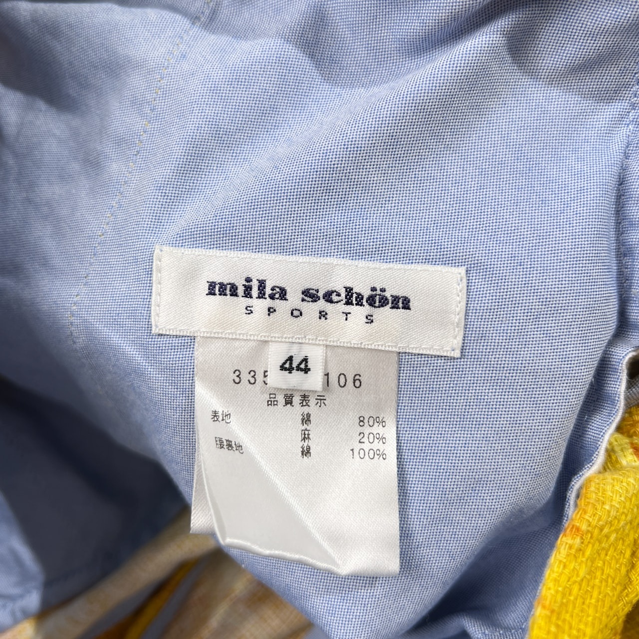 mila schon SPORTS ミラショーン スポーツ ボタニカル ハーフパンツ ショートパンツ サイズ 44 /イエロー/ゴルフ/メンズ