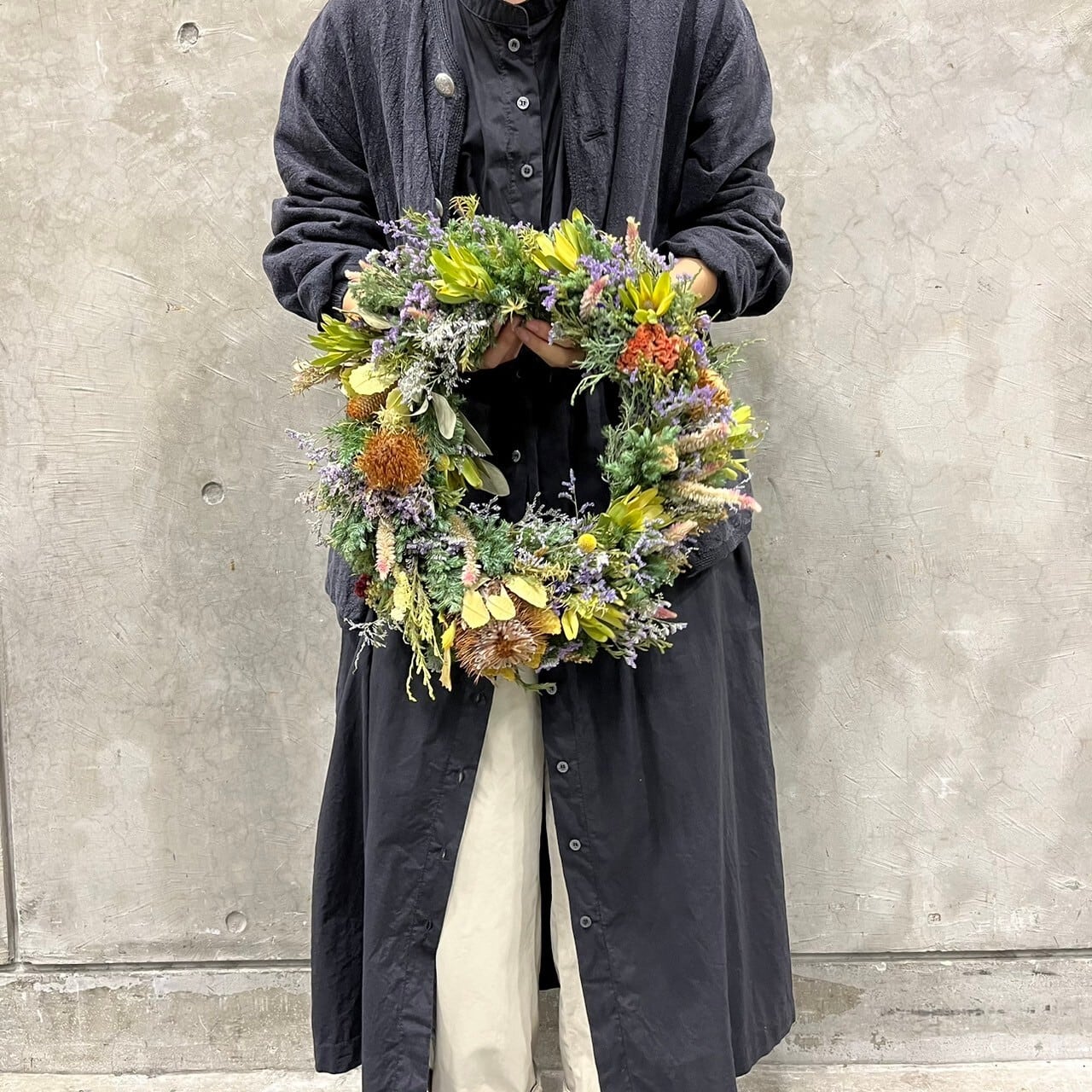 ドライフラワーリース~.。.:*·゜+ ✽ ドライフラワーリースLdried flower wreath | merry_go_round