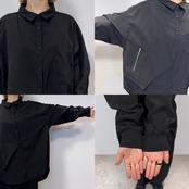 zipデザインオーバーSH/ブラック