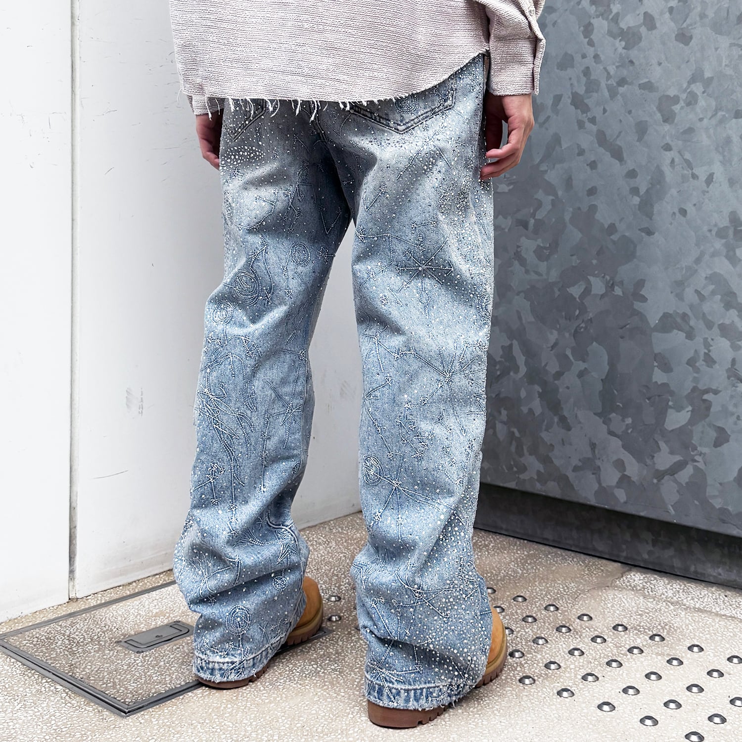birth of  child ダイヤモンド　デニム　パンツ Birth Of Royal Child / 20K Zodiac Diamond Denim Pants | HOLICK