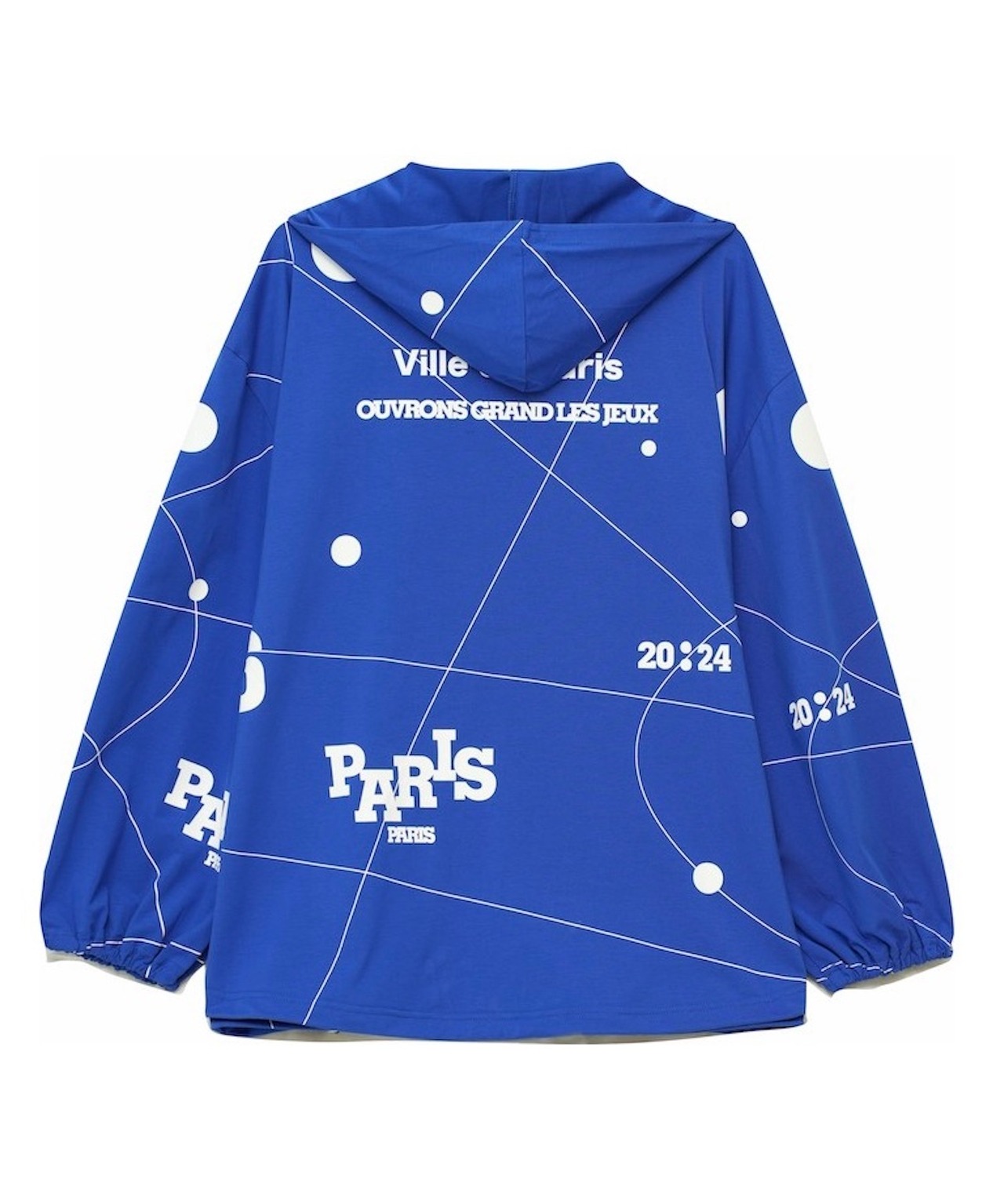 【HIPANDA ハイパンダ】男女兼用 プリント フード付きロンT  UNISEX  PRINT HOOD LONG-SLEEVED T-SHIRT / BLUE・WHITE・GRAY