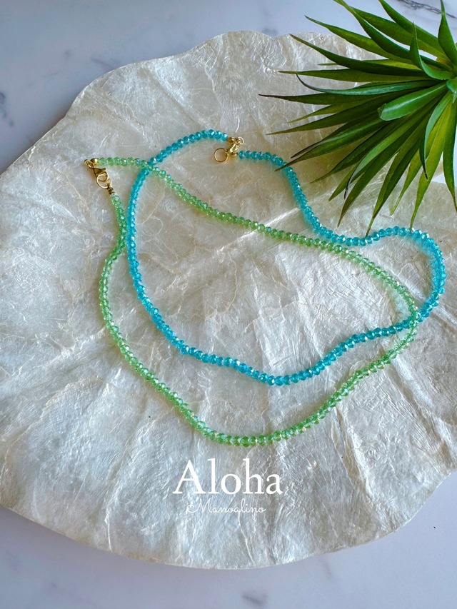 Hawaiian Shiny Glass necklace(ハワイアンシャイニーガラスネックレス)
