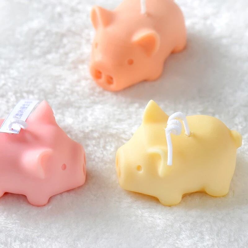 日本に シリコンモールド ブタ 豚 ハンドメイド レジン キャンドル