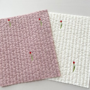【即納 】カット済み(90cm) / ヌビ生地 / flower② / 韓国生地　入園入学グッズ　ベビーパッド　ペットマット　クッション　ハンドメイド資材