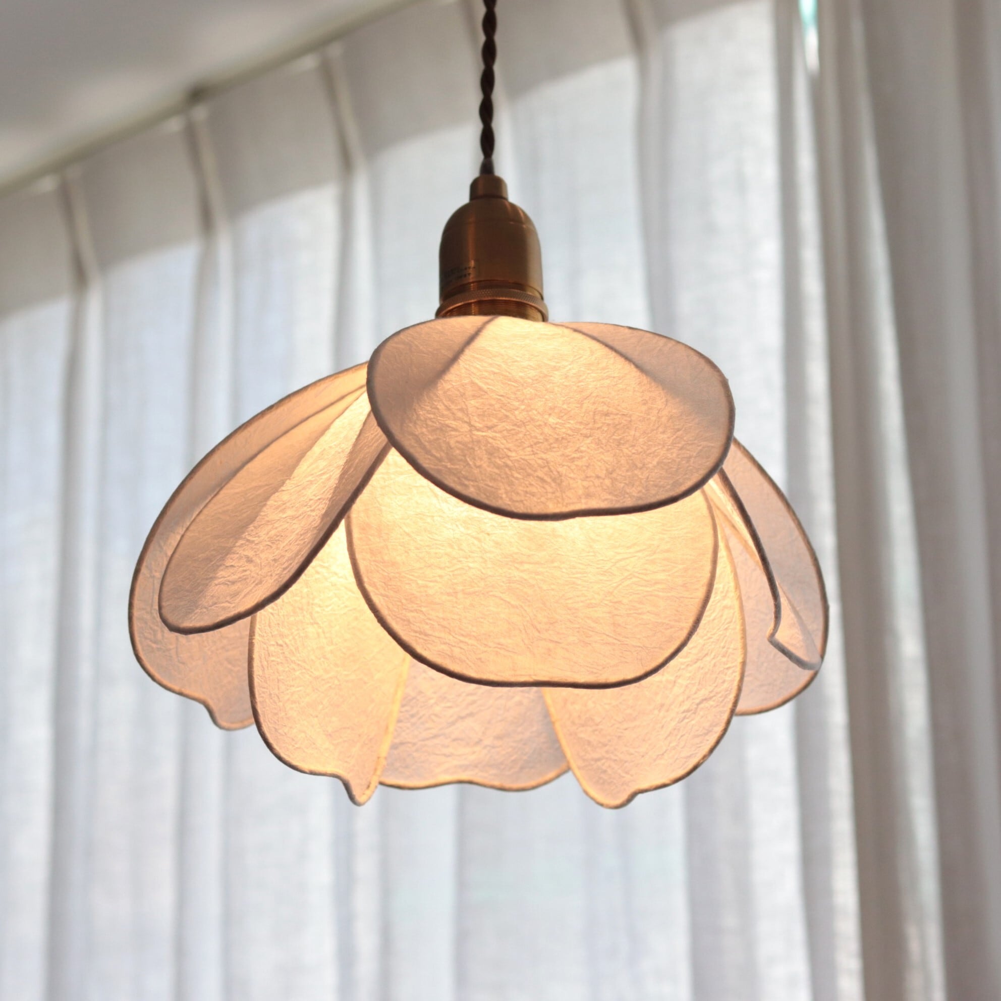 照明】和紙シェードのペンダントライト 白/S | ジーフラットインテリア