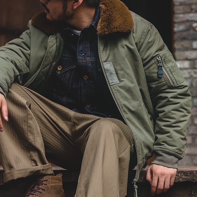 B-15 コットンフライトジャケット中綿入 2色 L0066 | アメカジ SHOP