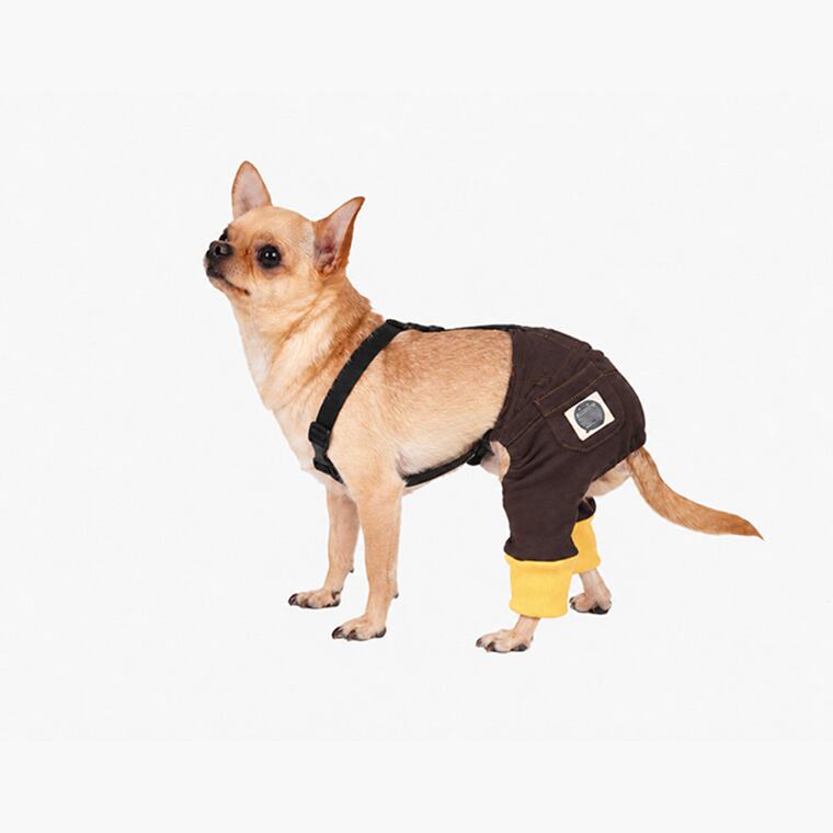waist salopette pants S ~ 2XL   / 犬服 スポーティ パンツ サロペット 冬 裏起毛 犬用 ボトム 綿100％ ドッグウェア シンプル サスペンダー 小型犬 中型犬 韓国ワンコ服 ペット洋服 おしゃれ 可愛い