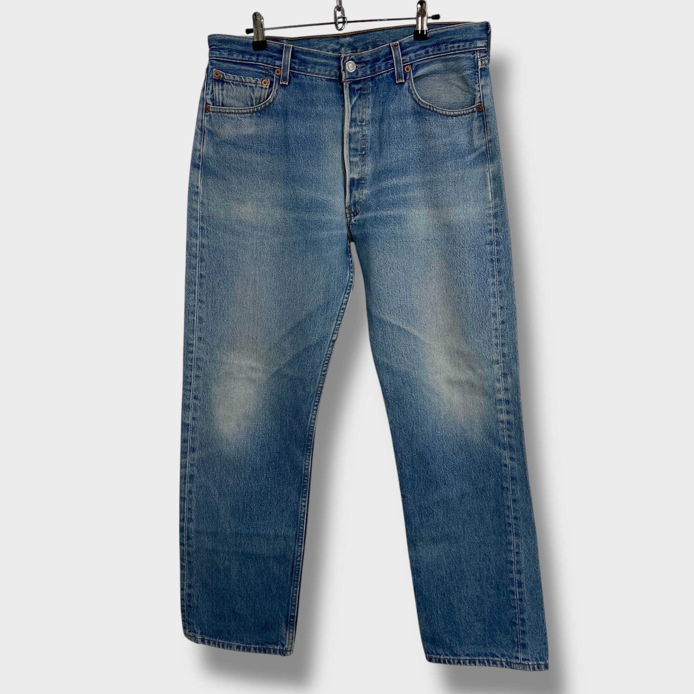【W35 L36】 メキシコ製 usa levi's blue 501xx 00s Levi's 501 メキシコ製 デニムパンツ アイスブルー W35 | 古着屋 Uan