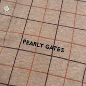 PEARLY GATES パーリーゲイツ チェック柄 長袖 ポロシャツ サイズ 1 /ベージュ系/ゴルフ