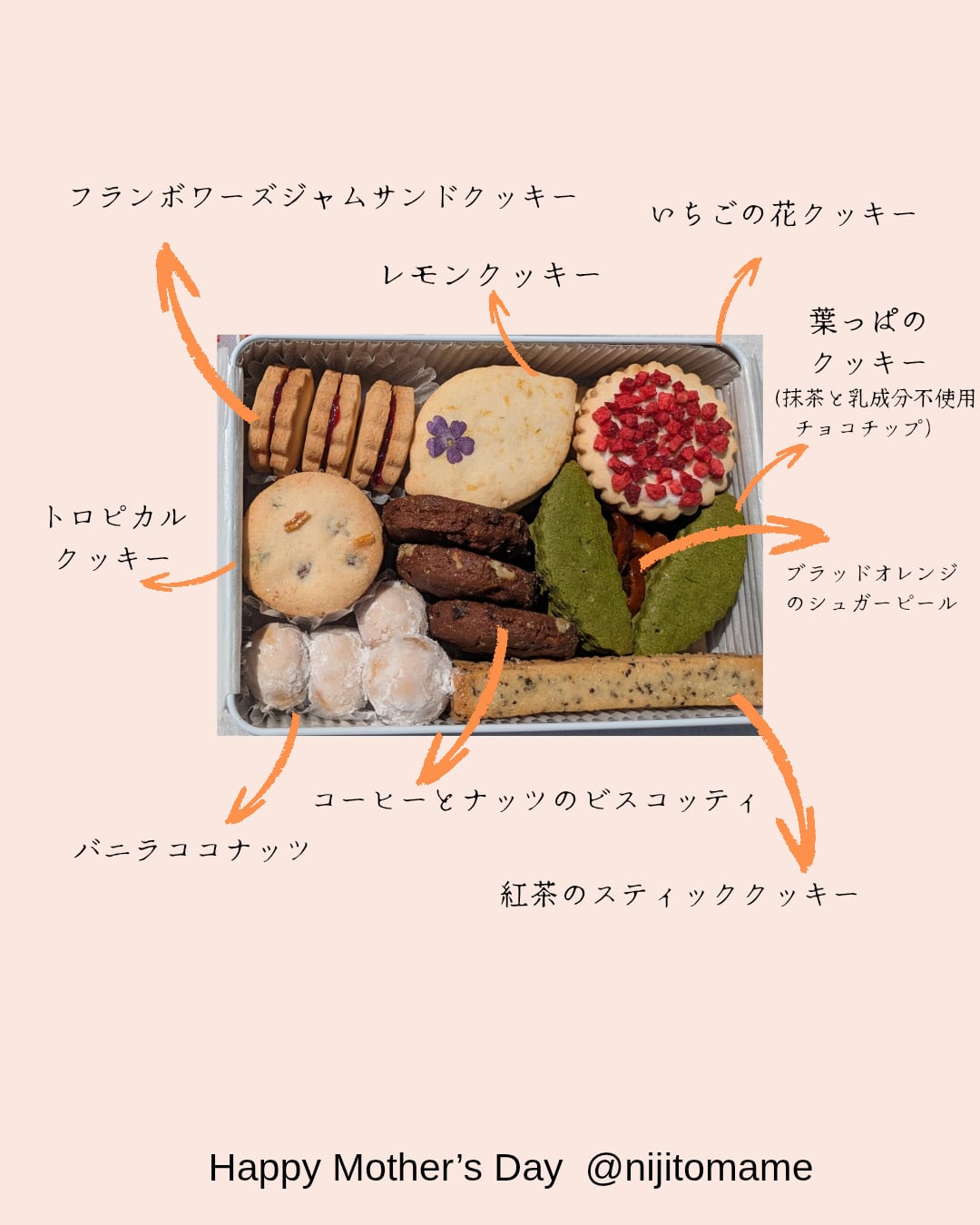 【5月7日、8日発送】母の日グルテンフリー・プラントベースクッキー缶