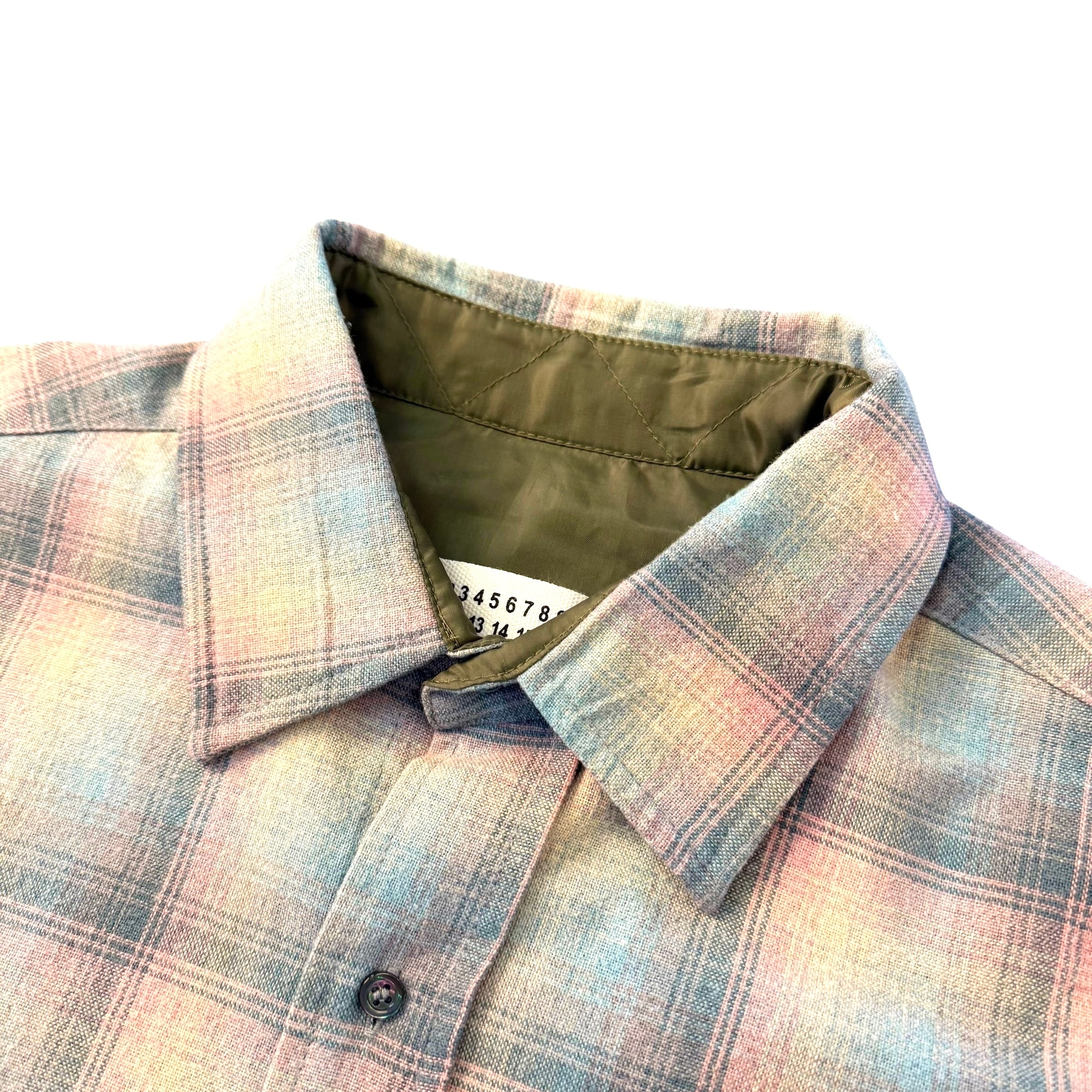 Maison Margiela×Pendleton チェック柄長袖シャツ Maison Margiela×PENDLETON チェックシャツ S67FP0028 ブルー