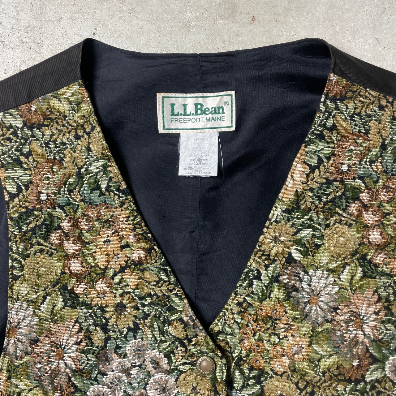USA製 80年代 L.L.Bean エルエルビーン ゴブラン織り ベスト ジレ 
