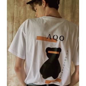 [AQOstudiospace]  AQO BEAR T SHIRT ORANGE 正規品 韓国ブランド 韓国ファッション 韓国代行 韓国通販 Tシャツ