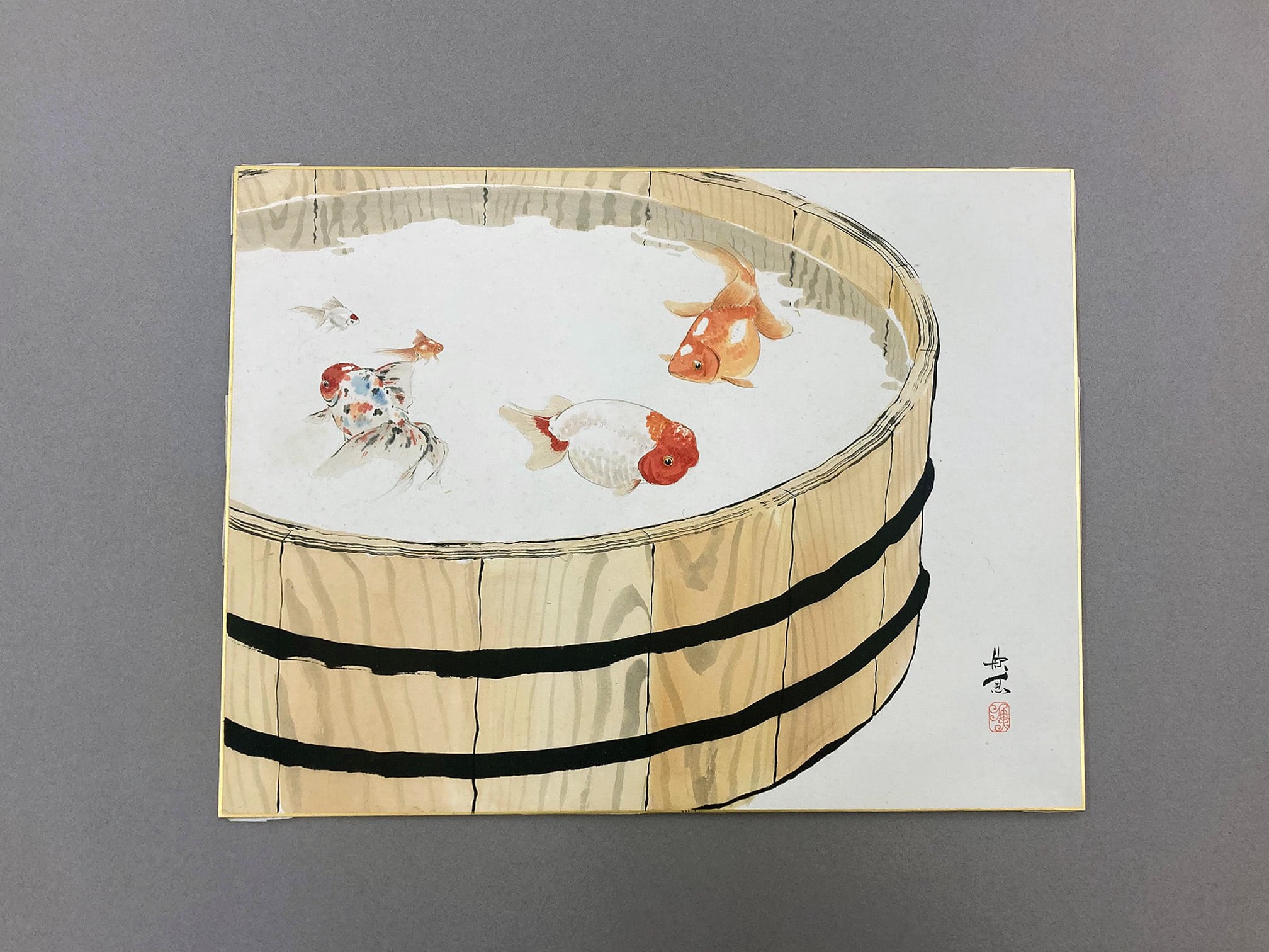 西村 欣魚「夏のひととき」墨彩画 大島画廊オリジナル額装 | 大島画廊