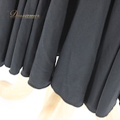 社交ダンス 衣装 スタンダード スカート レッスンウェア レディース 花柄 黒 ラインストーン レース ブラック系 練習着 フォーマル 上品 クラシック ブラック 気品 繊細 シック 印象 伸縮性 ポリエステル