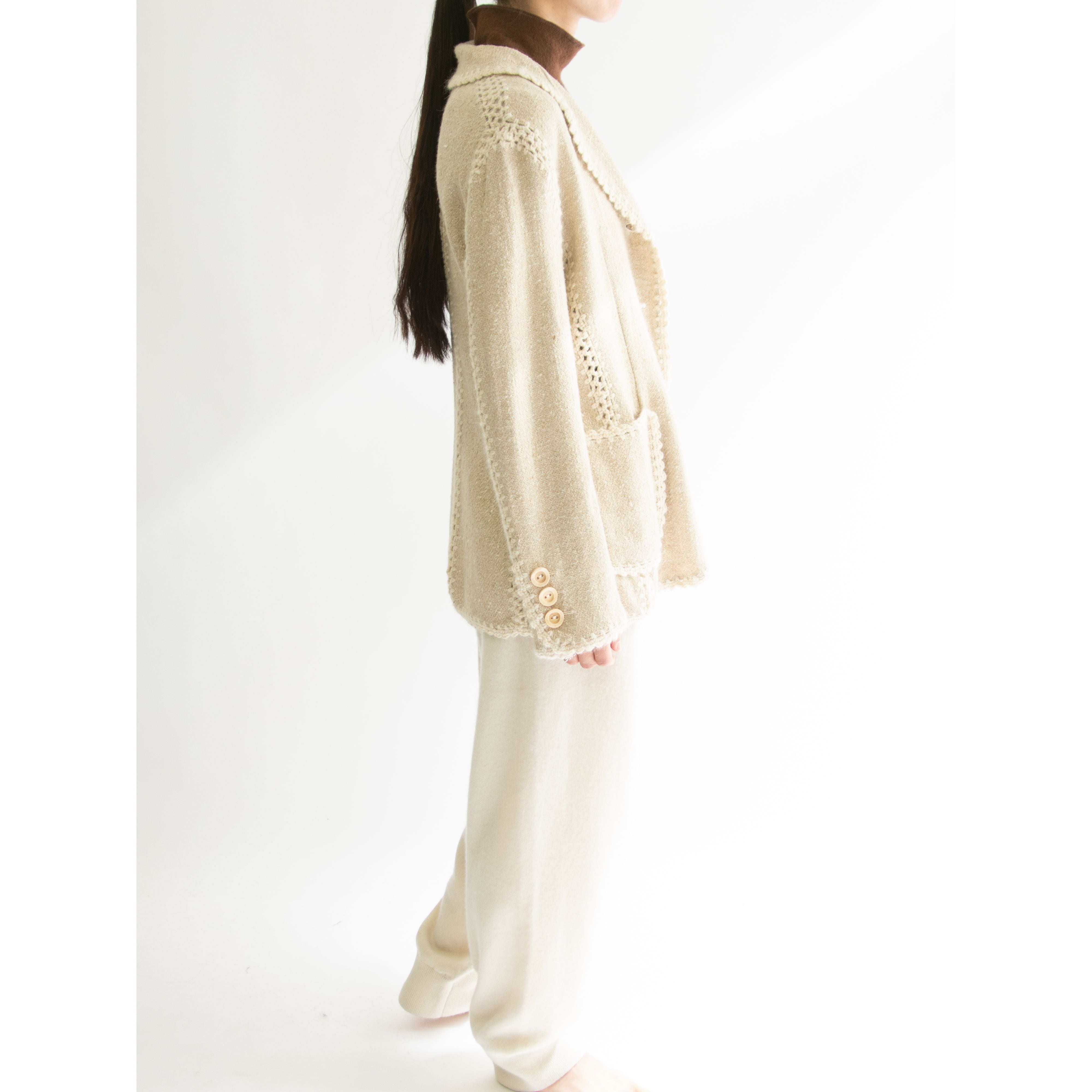 【MOSCHINO】Made in Italy 90's "Nature Friendly Garment" Silk-Wool Jacket（モスキーノ イタリア製 シルクウールジャケット）