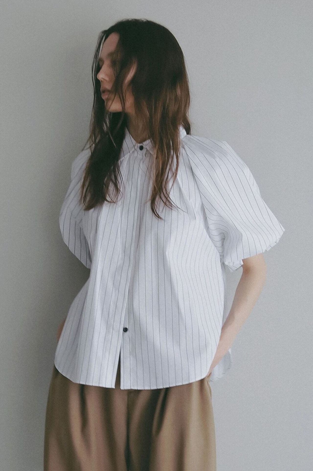 MANOF TUCK PUFF SLEEVE SHIRT