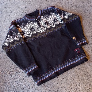 90's ノルウェー製 DALE OF NORWAY US OLYMPIC COLLECTION ハーフジップノルディックセーター used [111010]