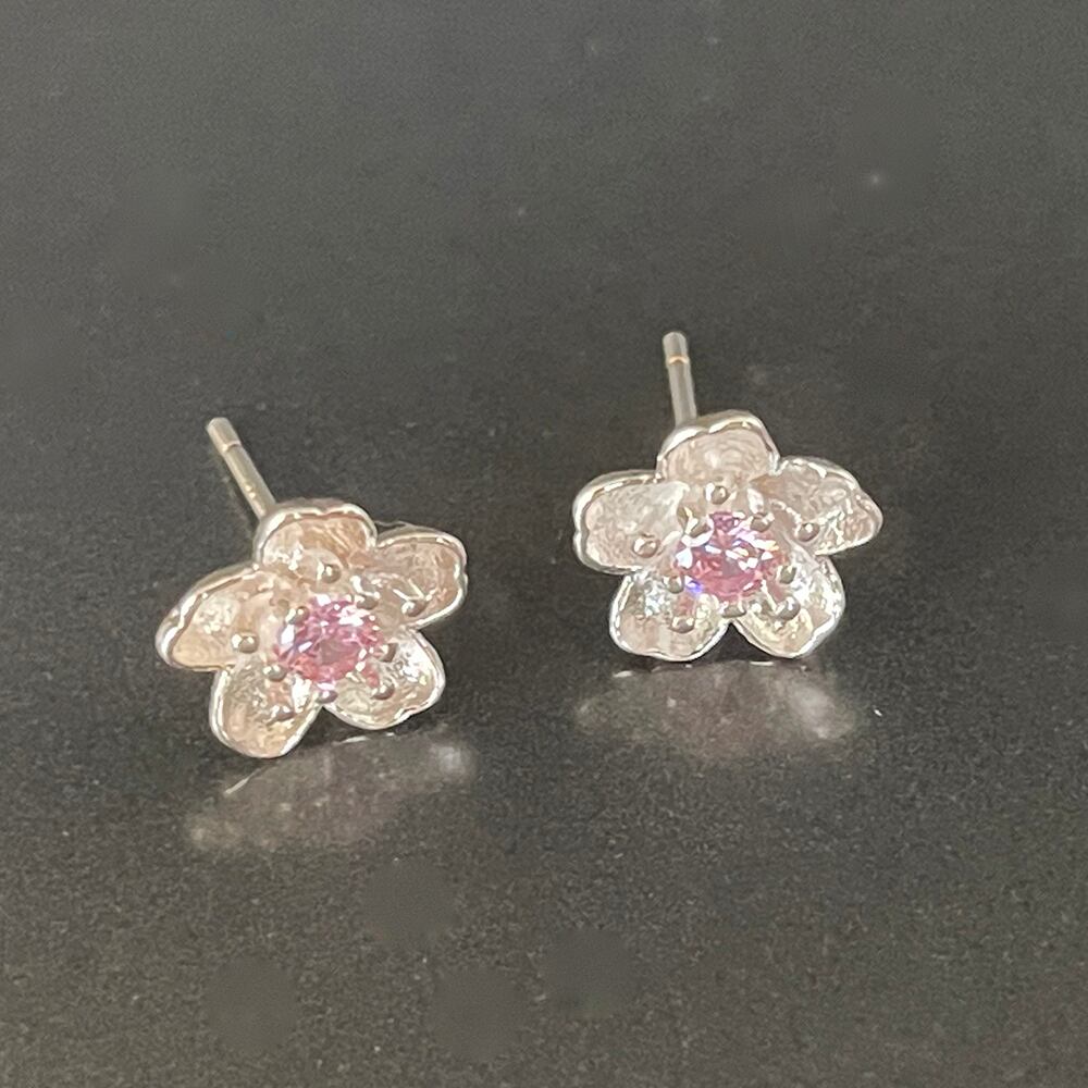 ピアス シルバー 桜 さくら サクラ チェリーブロッサム スタッド