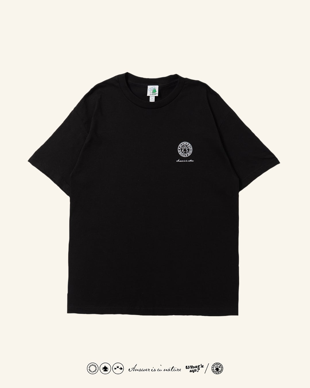 US COTTON BASIC TEE BLACK