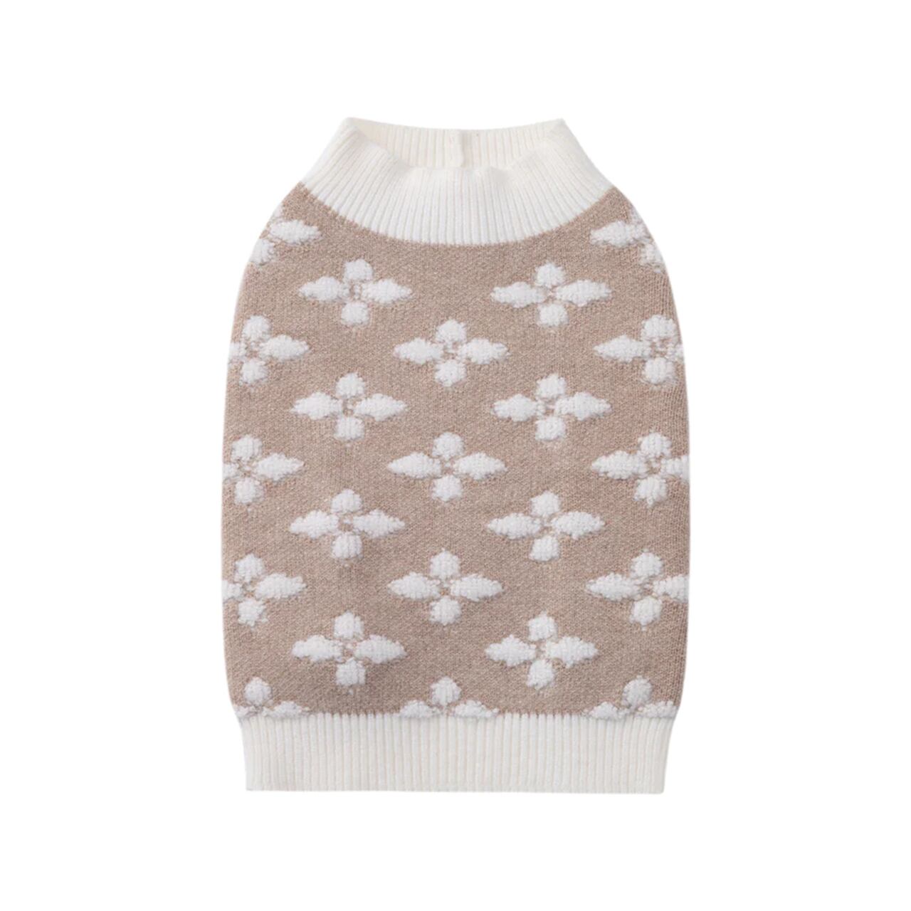 SLEEVELESS FLORAL TEXTURED JUMPER / OVER GLAM