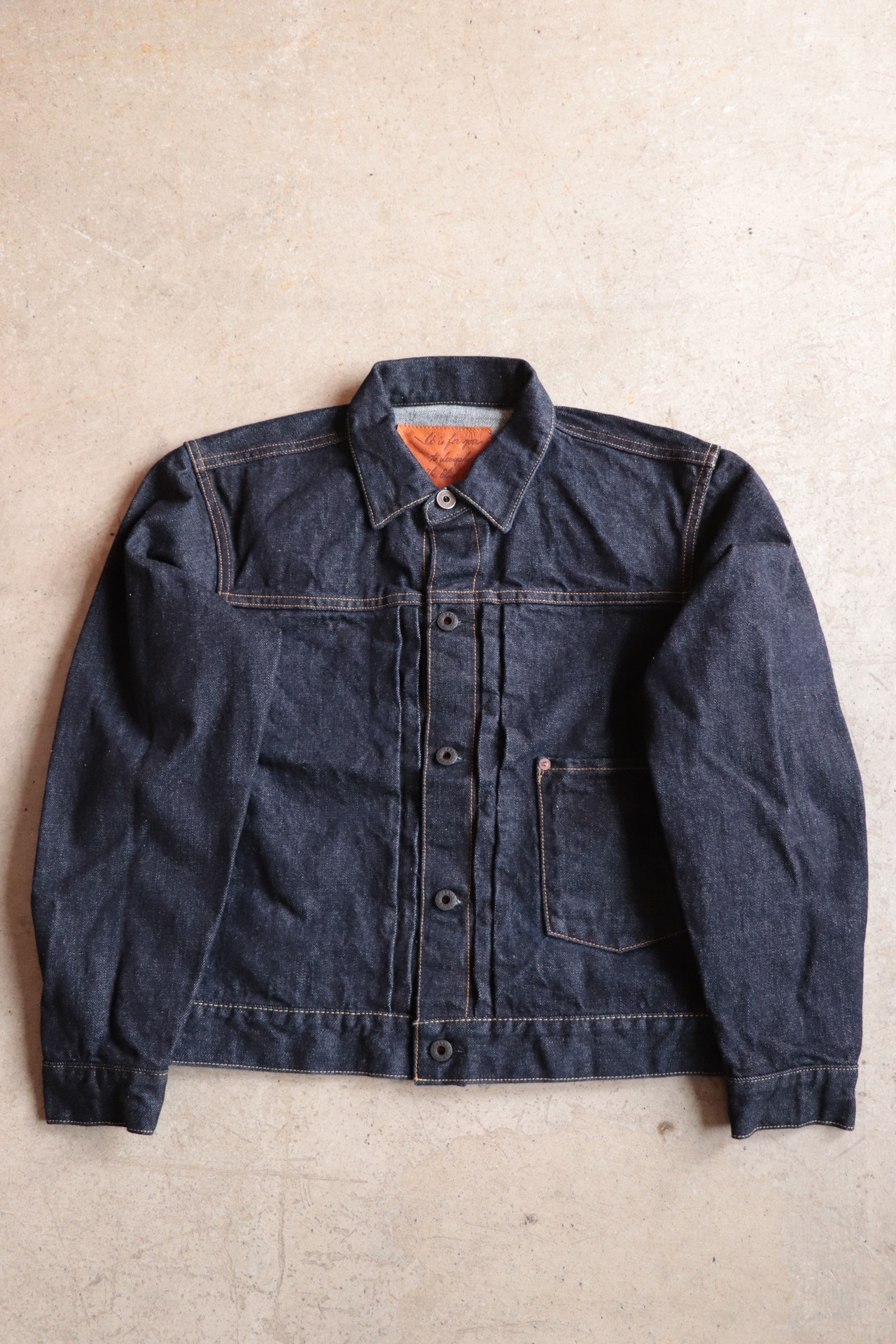 BLACK SIGN/ブラックサイン 14oz Denim Pleats Jacket Dark Indigo 