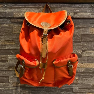 RALPH LAUREN NYLON/LEATHER BACKPACK ORANGE