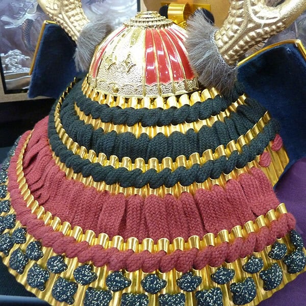 五月人形正綿糸織兜飾り平安武政作