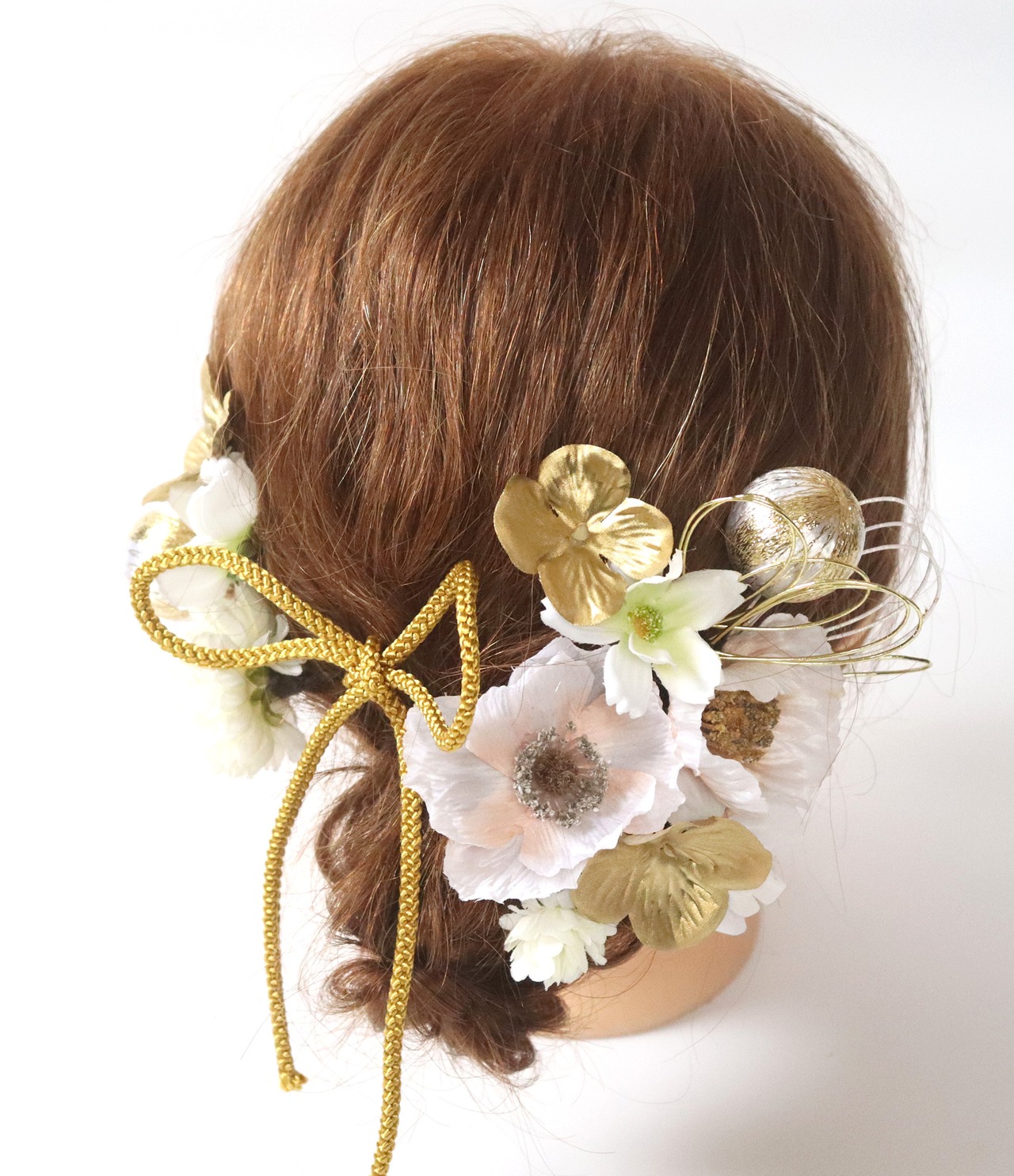 成人式　ウエディング　ゴールド×ホワイト