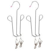 YTKJ シューズハンガー 靴乾燥ラック シューズ水切り 空間節約 防風 省スペースハンガー ステンレス製 滑り止め 2本入り