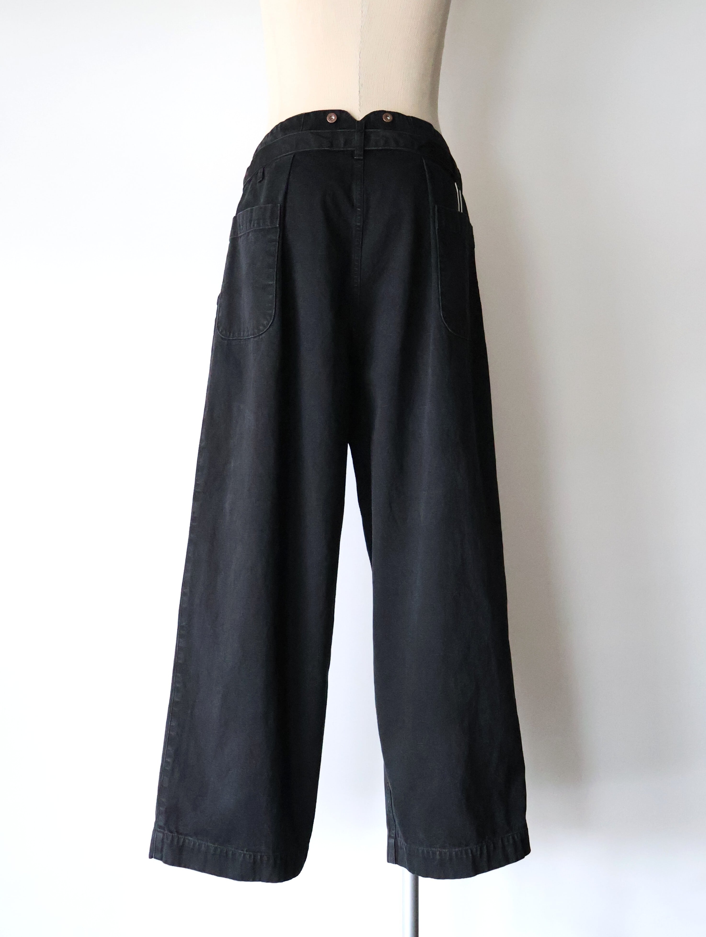 Gurank “ CH belted work pants ( Black )” | H.inch