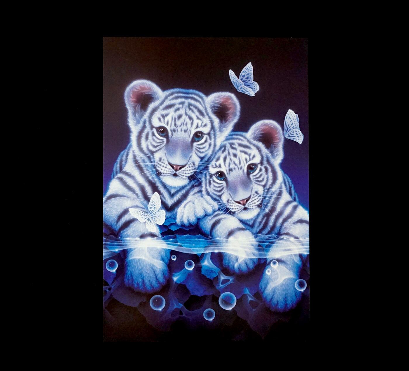 ポストカード「トラ、ユキヒョウ」 | 西野健太郎アートショップ