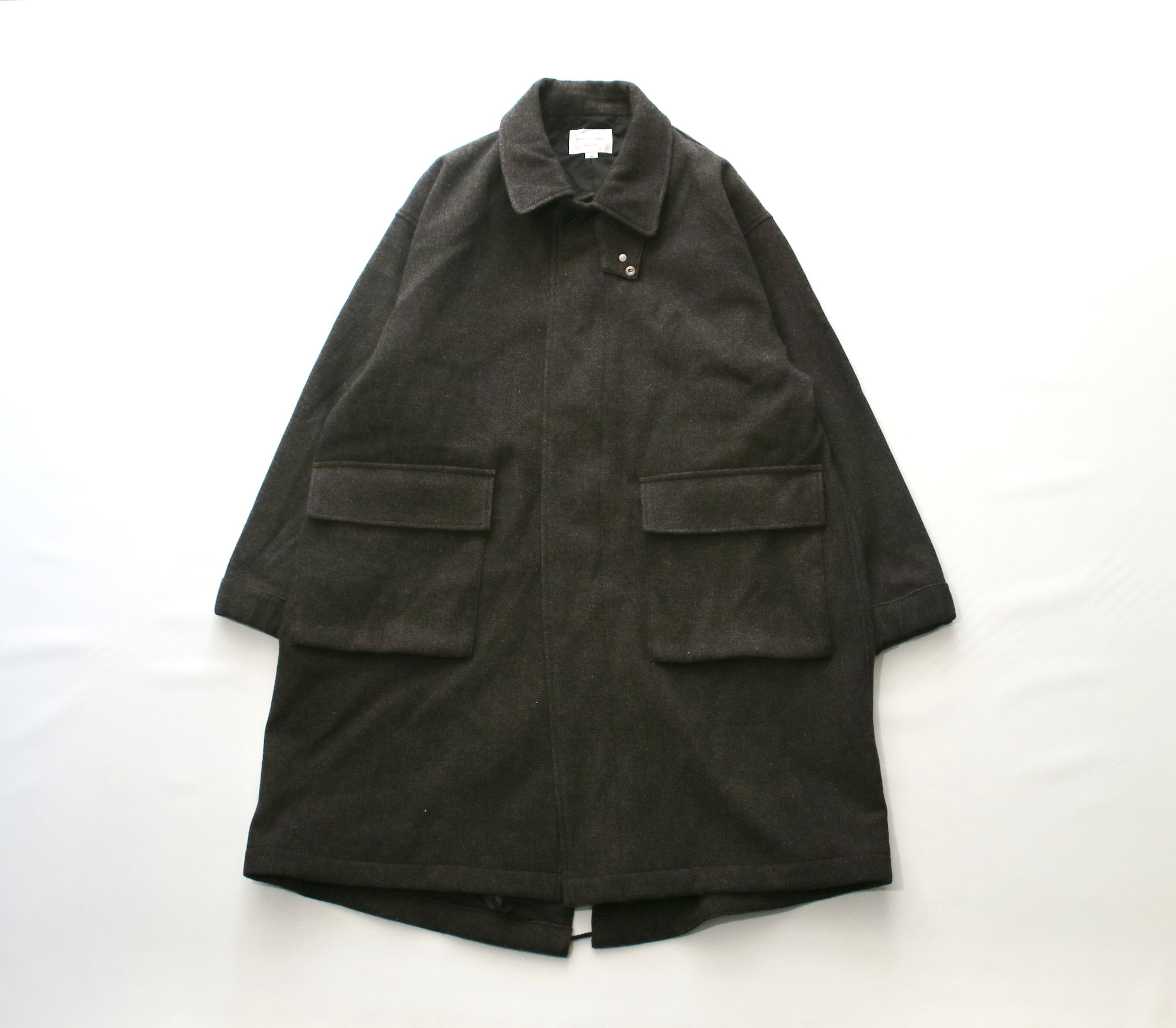 STILL BY HAND スティルバイハンド】WOOL TWEED MELTON SOUTIEN COLLAR 