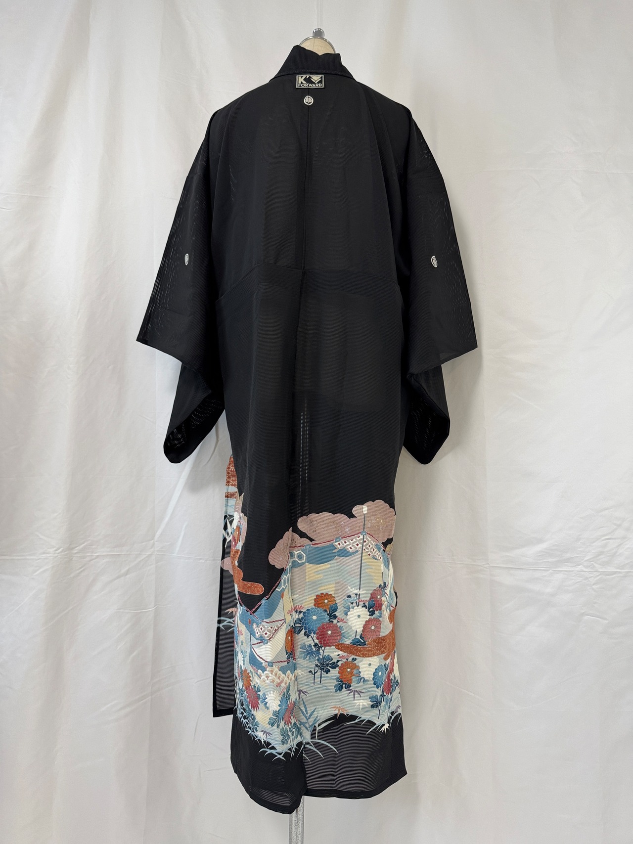 Black Longcoat See-through 476(夏用着物)