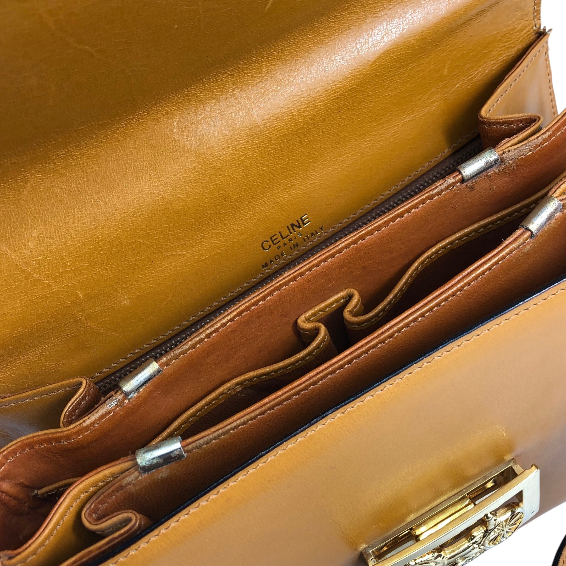 CELINE セリーヌ ショルダーバッグ キャメル 馬車 ホースキャリッジ