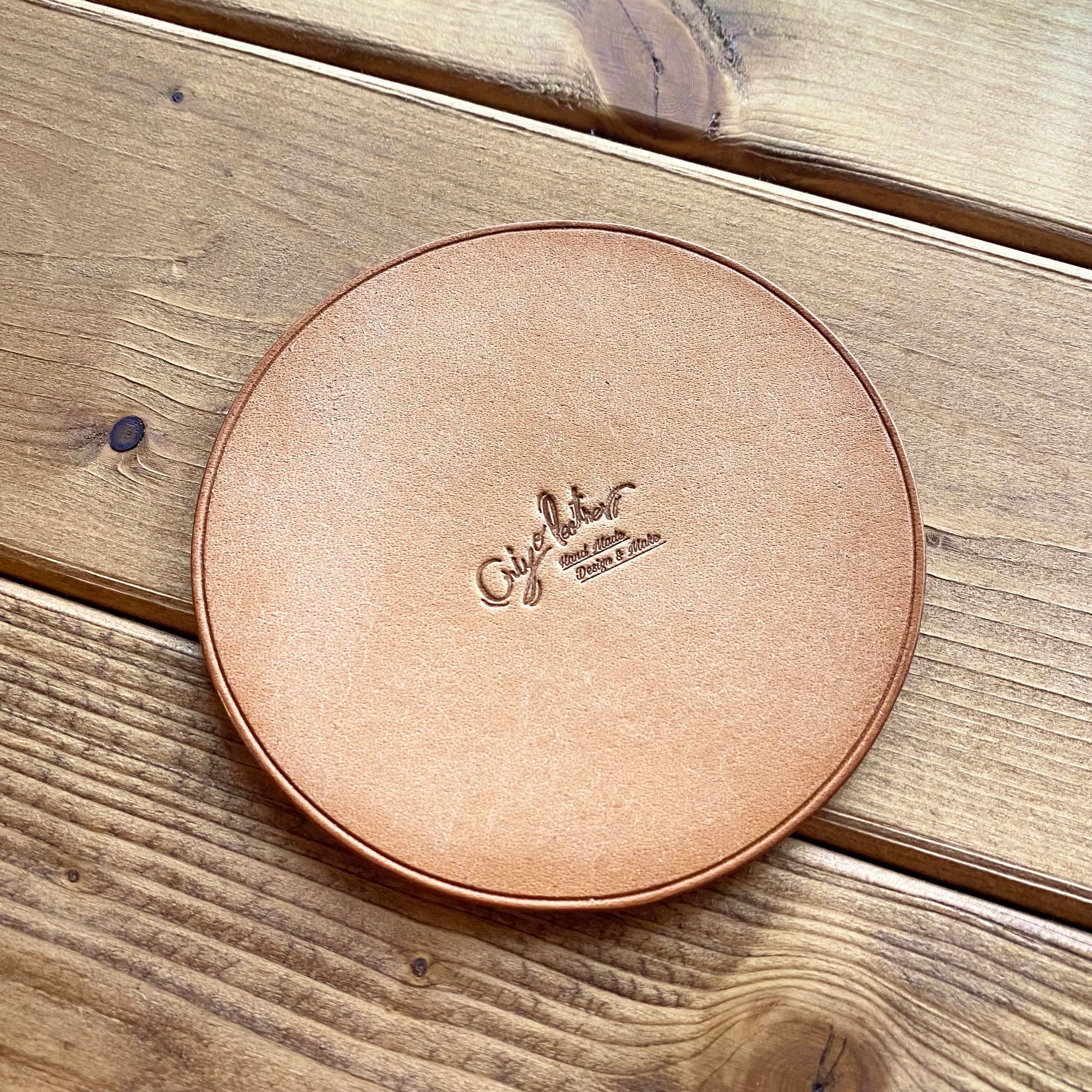 1枚革のレザーコースター | chiyo leather
