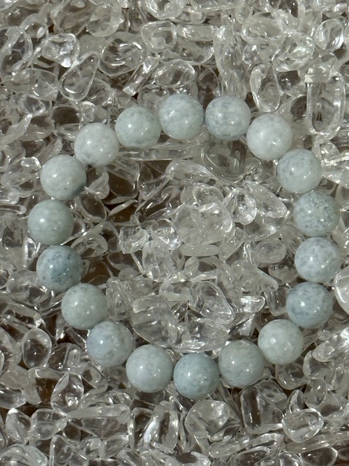 糸魚川翡翠　10mm 白青翡翠　透過性あり・画像7